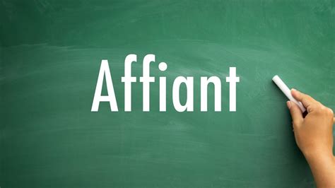 affiant pronunciation|Affiant .